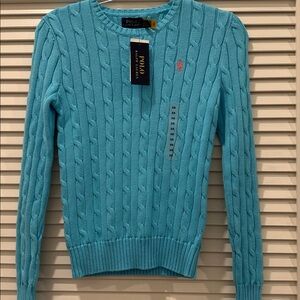 Ralph Lauren Sky Blue Cable Knit Pullover